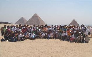 d'Zert Club Class of 2007 at the Pyramids in Egypt -- Ron Allen photo -- 